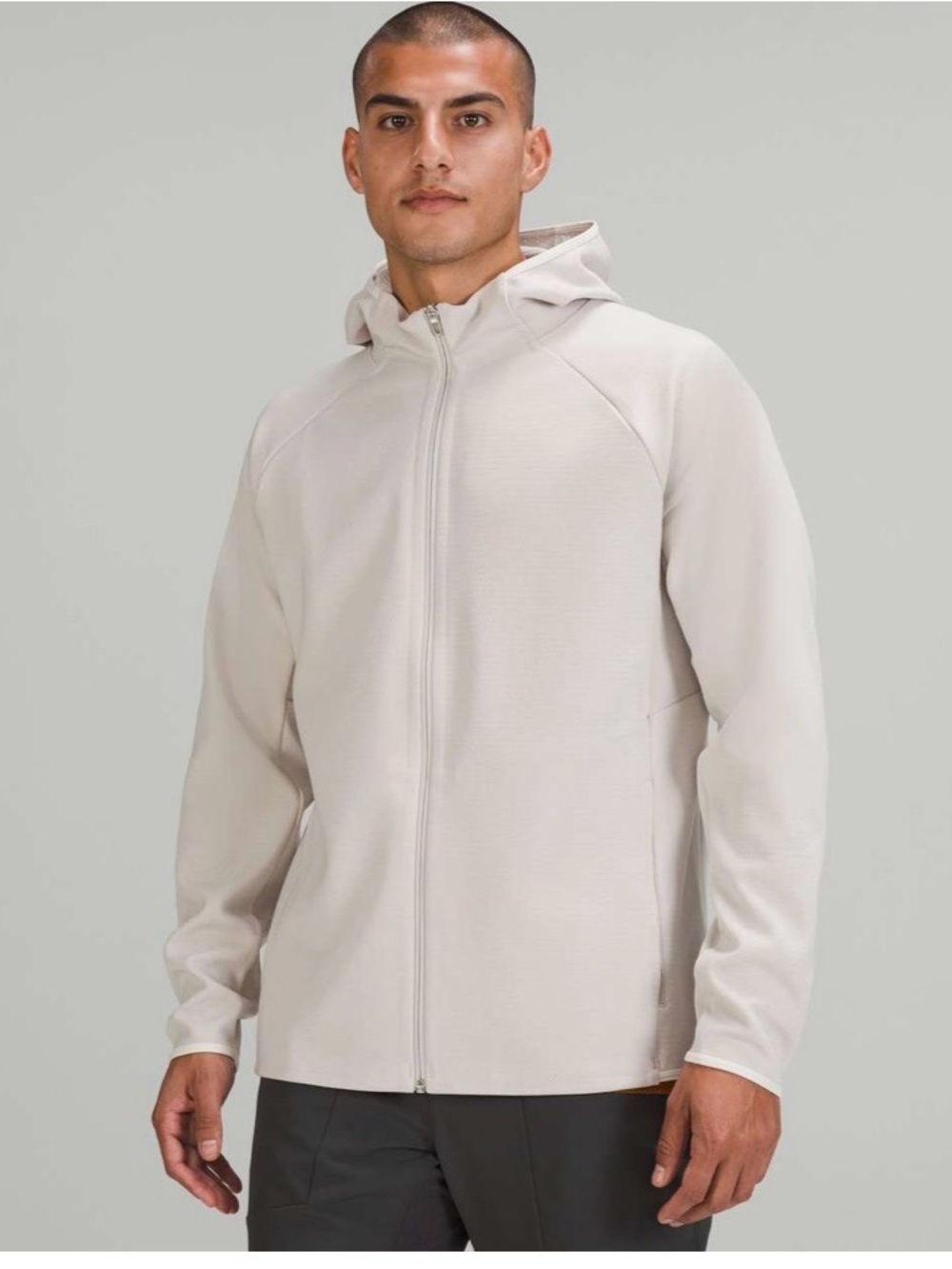 Lululemon GridLiner Fleece Zip Hoodie - Heathered Dove Grey